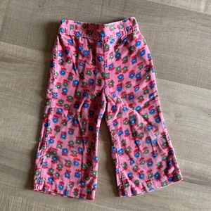 VINTAGE floral corduroy pants